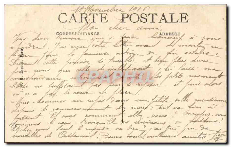 Ligny en Barrois - Pont des Tanneries - CPA  — Rückseite
