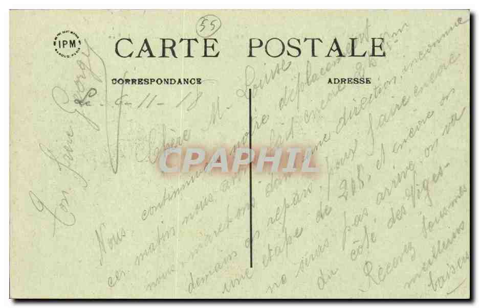 Ligny en Barrois - Rue Notre Dame des Fosses CPA  — Rückseite