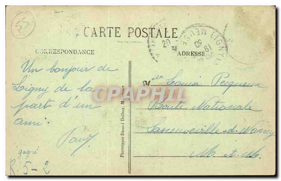 Ligny en barrois - Porte de Velaine - CPA  — Rückseite