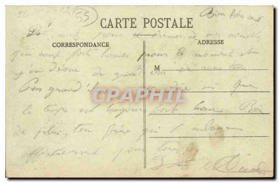 Ligny en barrois - Rue de la Tour CPA  — Rückseite