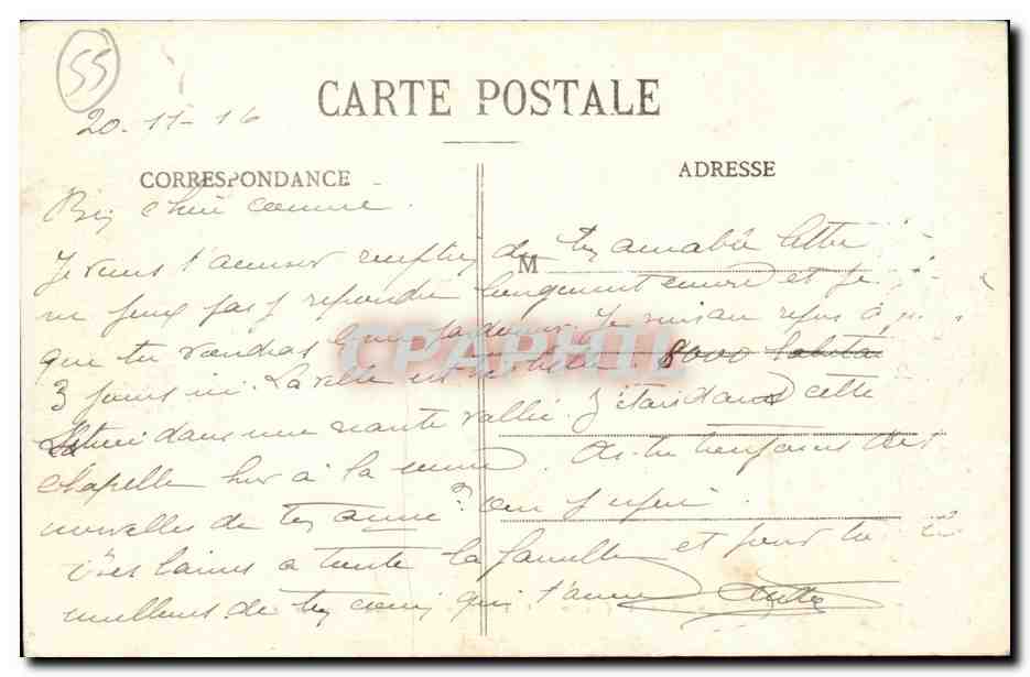 Ligny en Barrois - Chapelle de Notre dame des Vertus CPA  — Rückseite
