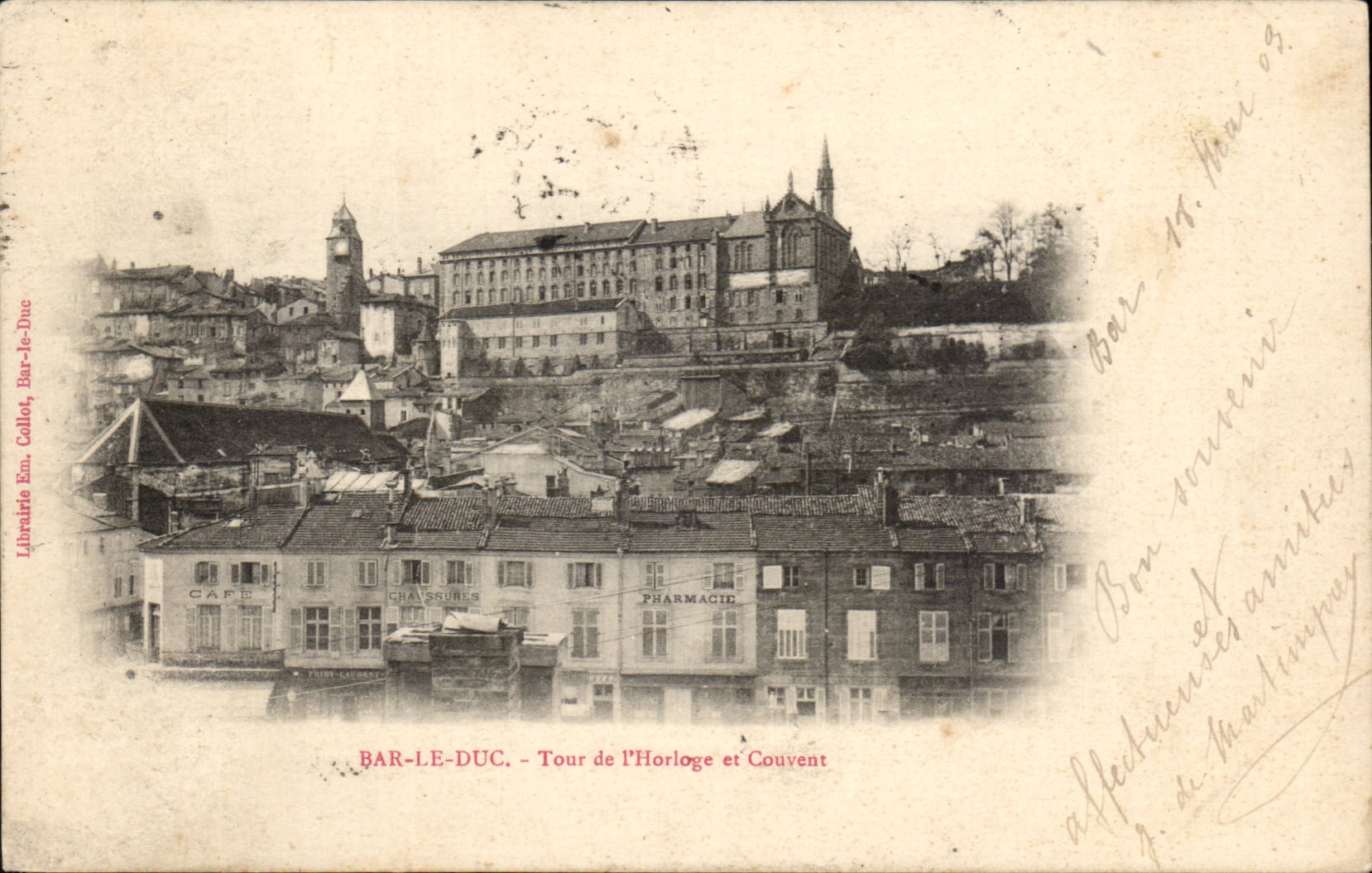 Bar le Duc - Tour de l'horloge et Couvent - CPA 