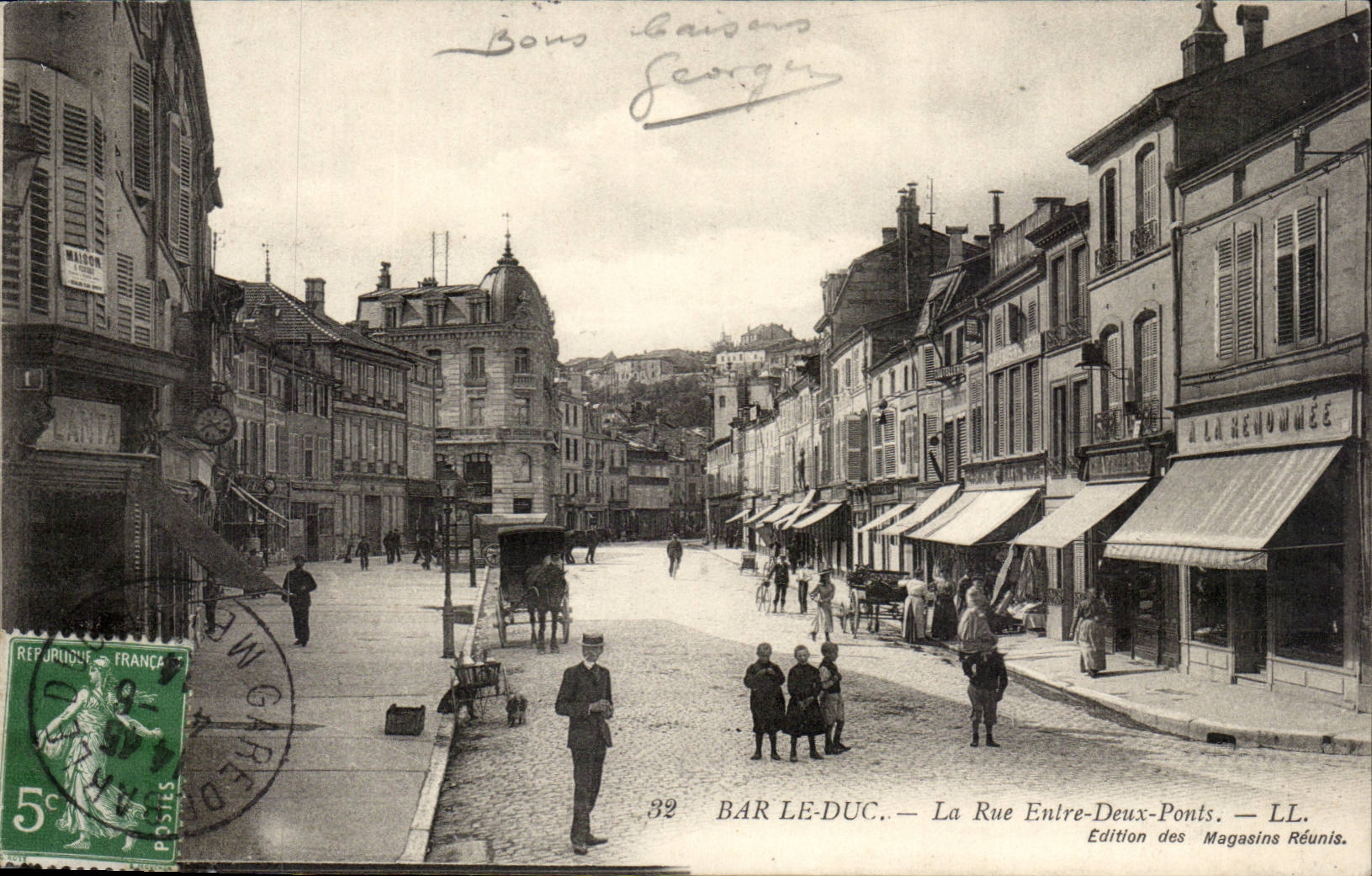 Bar le Duc - La Rue Entre Deux Ponts - CPA 