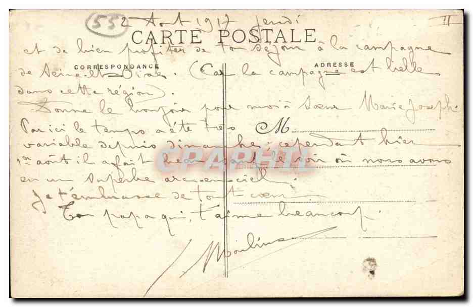 Bar le Duc CPA Eglise Notre DAme et rue Bar la Ville  — Rückseite