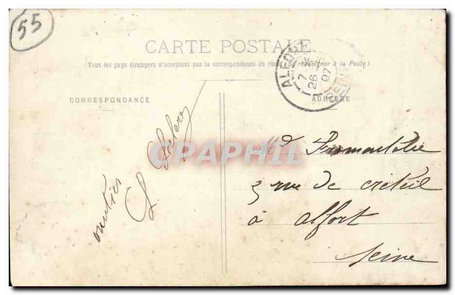 Saint Mihiel - Rue carnot - chien - dog - CPA  — Back