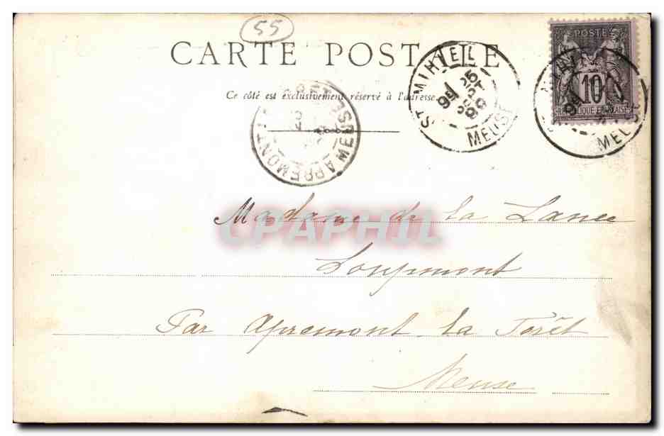 Saint Mihiel - 1889 - Baraquements de Chasseurs - CPA  — Back