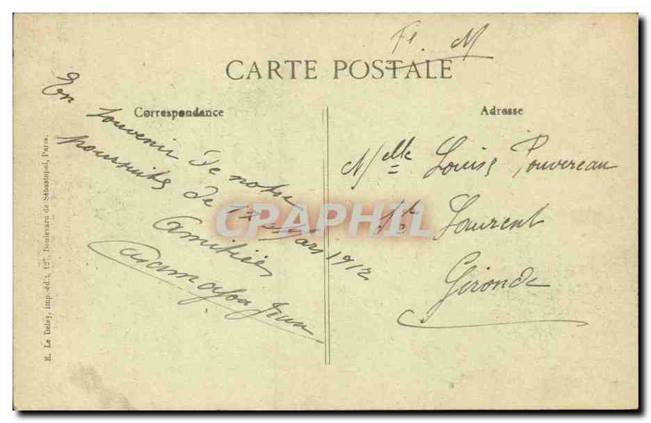 CANDOR — Zerstörtes Dorf — Vihé, Paris Nr. 1879 — Rückseite