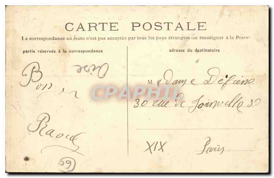 Crépy-en-Valois — La Gare (extérieur) — E. L. n°29 — Rückseite
