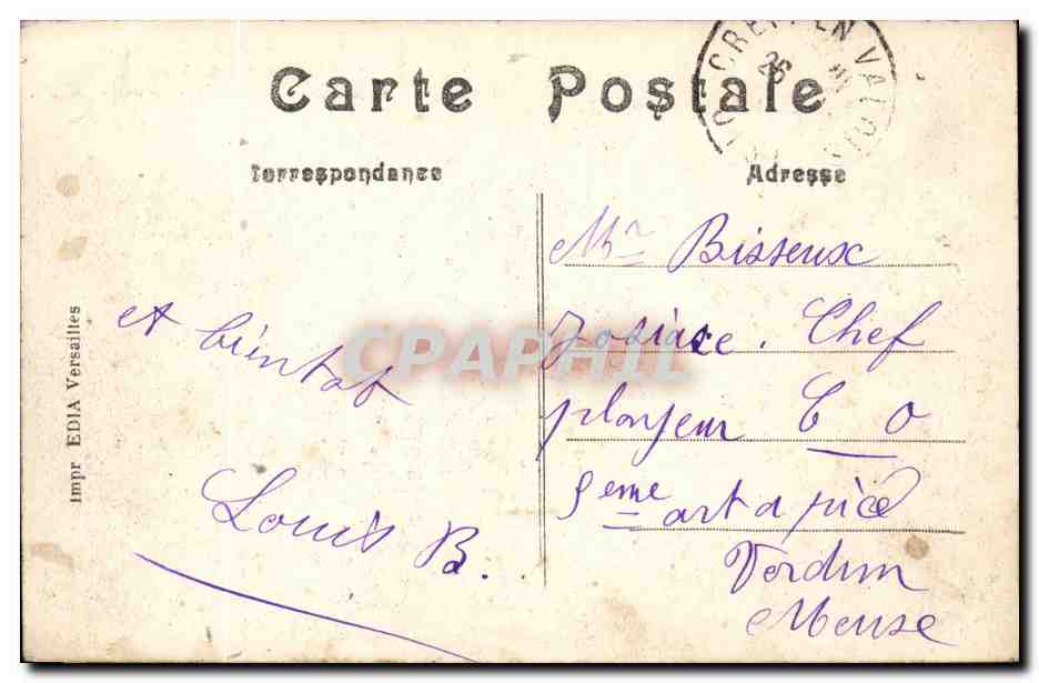 Crépy-en-Valois — Rue Saint-Lazare — La Gendarmerie — Rückseite