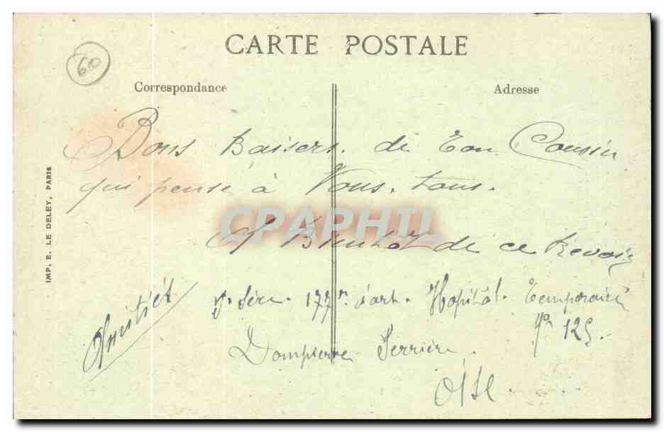 Ferrières — Rue de l’Ormelet (bas) — Edit. Debuquoy, Ferrières (Guerre 1914-1918) — Reverso