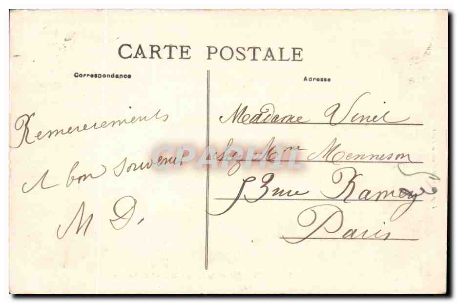 Fleurines — Ruines du Prieuré de Saint-Christophe — Imp. Pap. Morieu, à Pont — Reverso