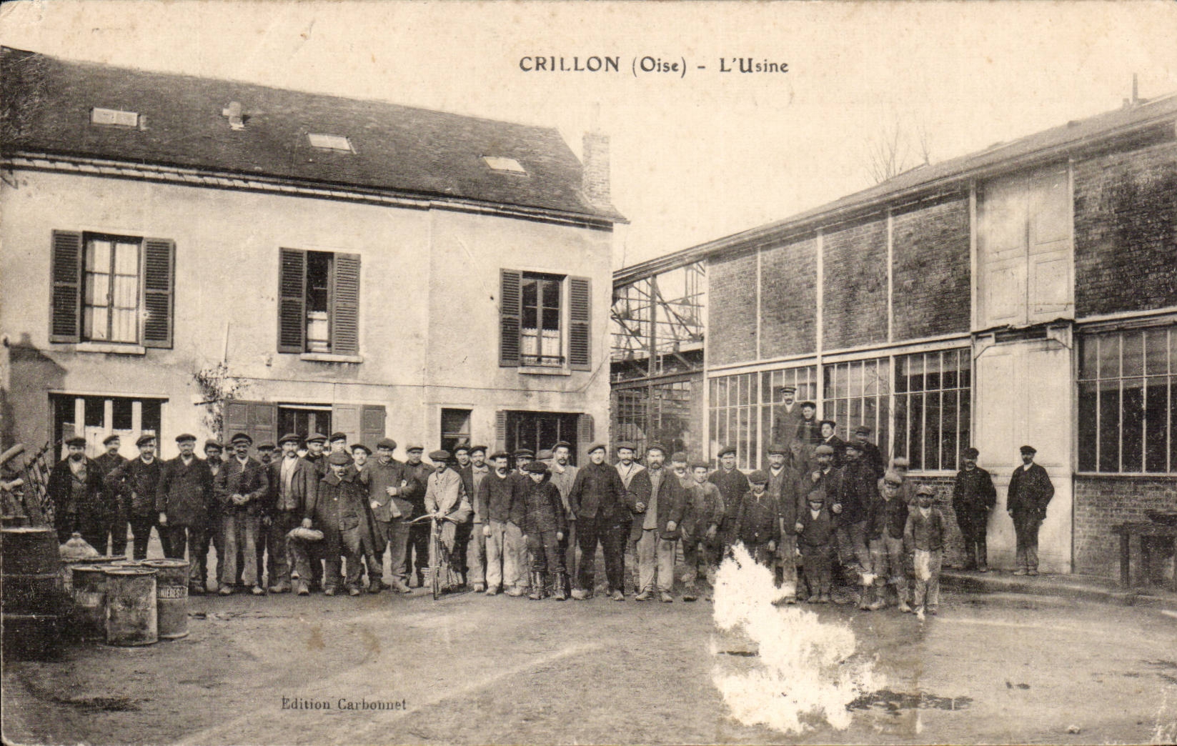 Crillon Tarjeta postal antigua La fábrica