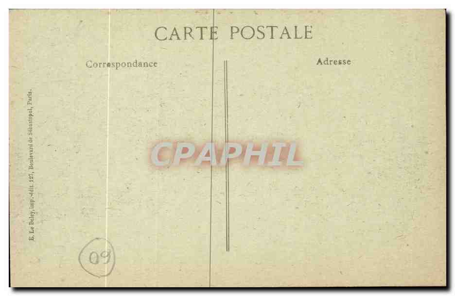 Noyon CPA Grand place L'hotel de ville — Rückseite
