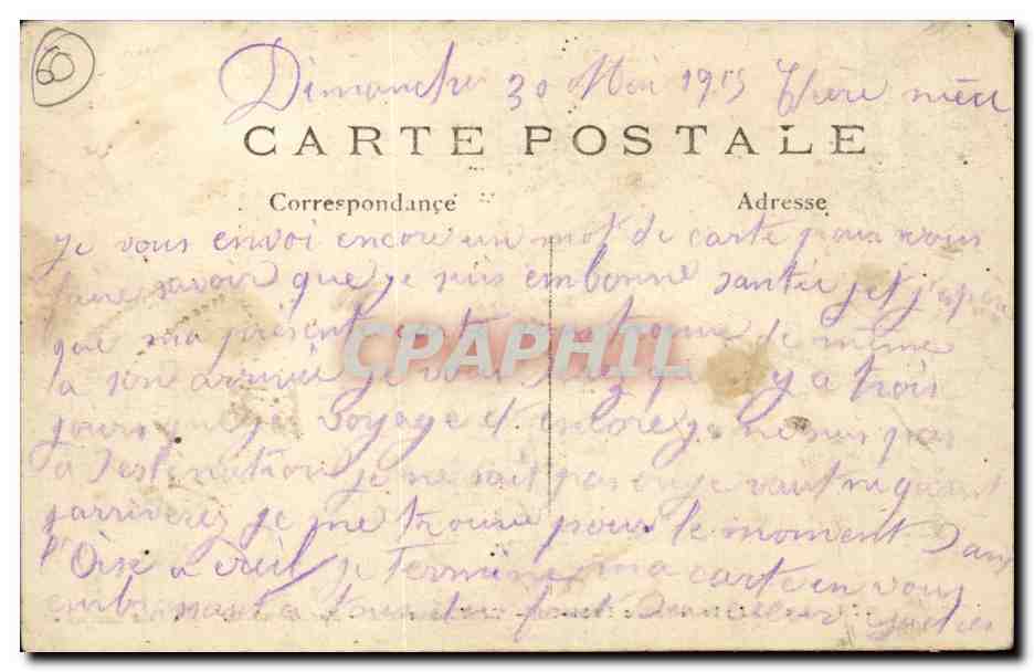 Creil bombarde CPA Rue Gambetta La grande guerre 1914 1918 — Rückseite
