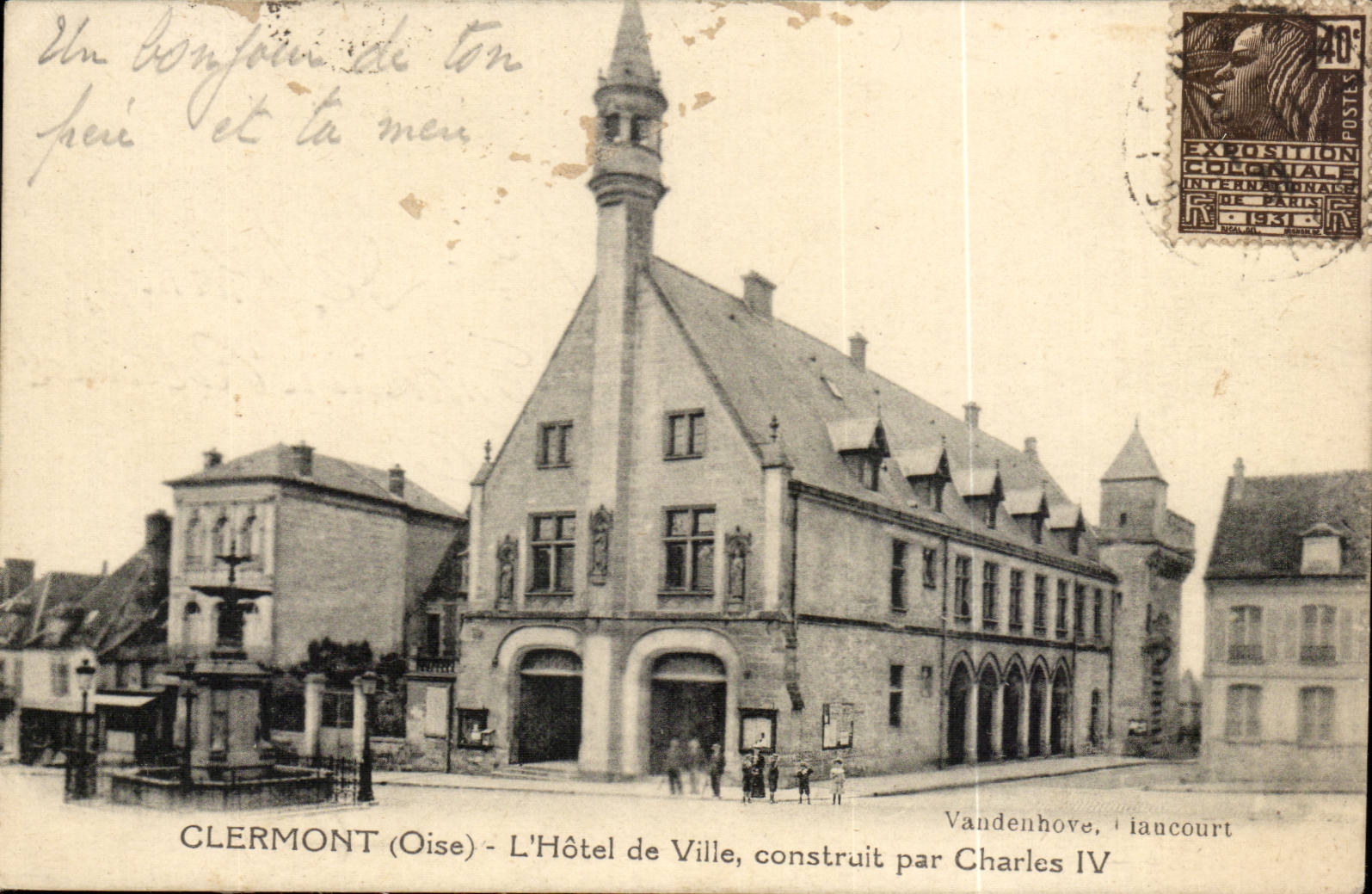 CLERMONT (Oise) - L'Hôtel de Ville, construit par Charles IV — Vandenhove, Iaucourt