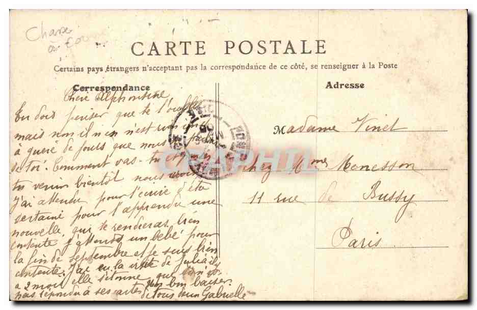 Pont-Sainte-Maxence — Chasse à courre — Le Rendez-vous — Imp. Pap. Morieu à Pout — Cliché P. Boulet — Rückseite