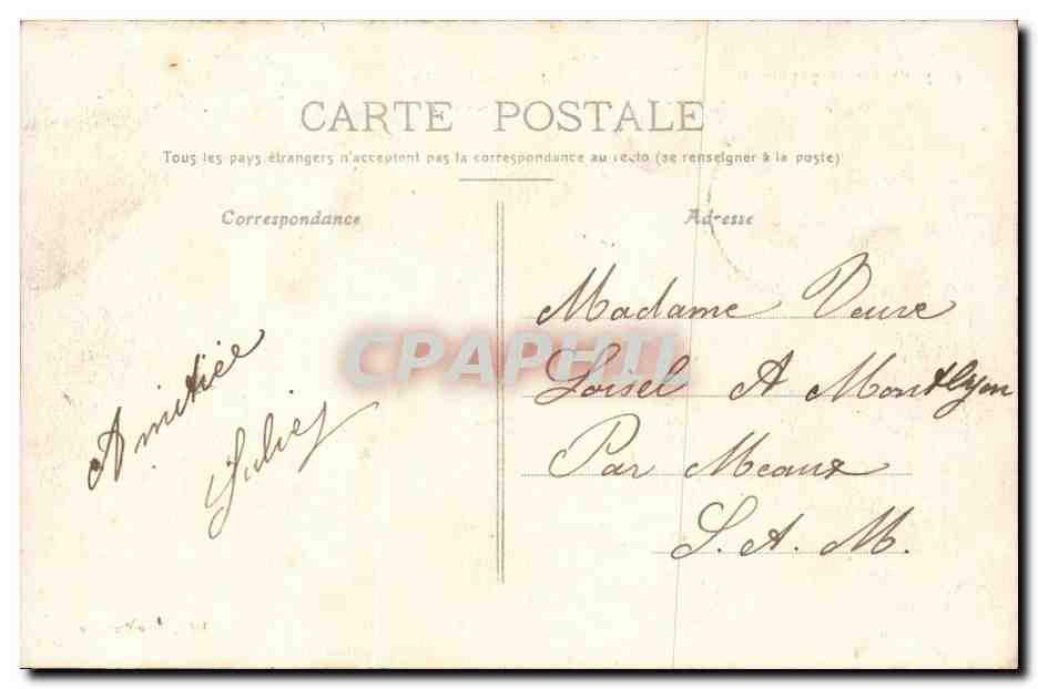 La Pierre Glissoire — Forêt d'Ormoy — Nanteuil-le-Haudouin (Oise) — Edit. Vve Carrère — Reverso