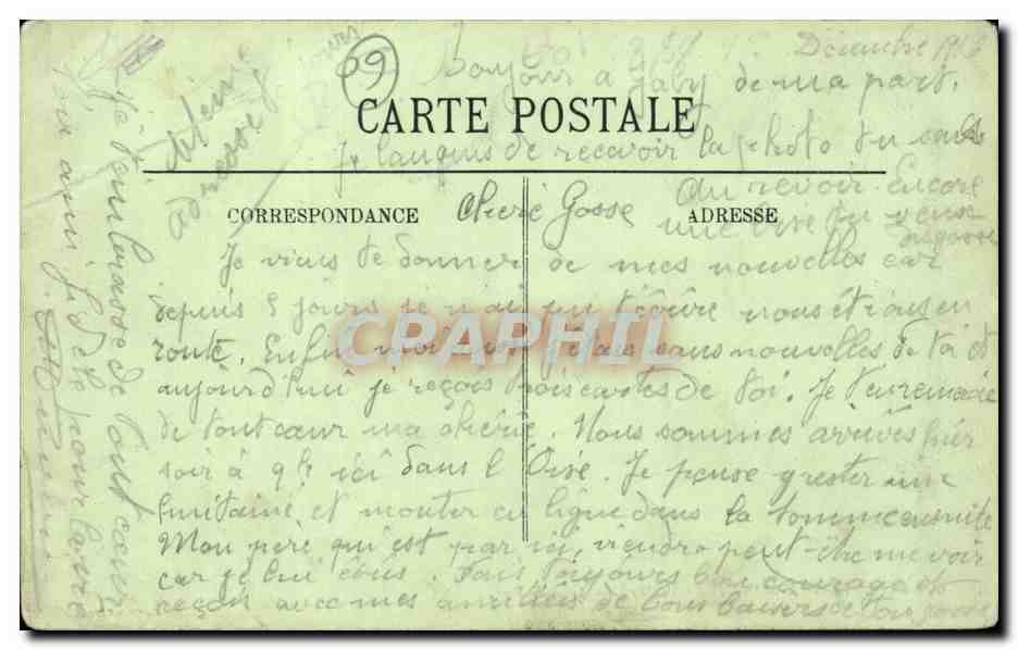 Villers-sur-Bonnières (Oise) — Grande-Rue — Édition Pernot — Verso