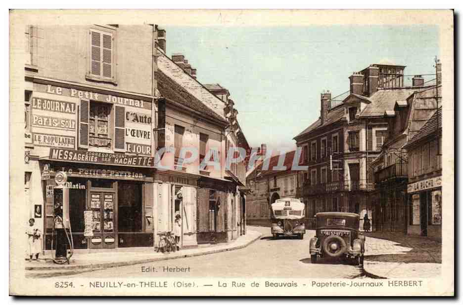 Neuilly-en-Thelle (Oise) — La Rue de Beauvais — Papeterie-Journaux Herbert