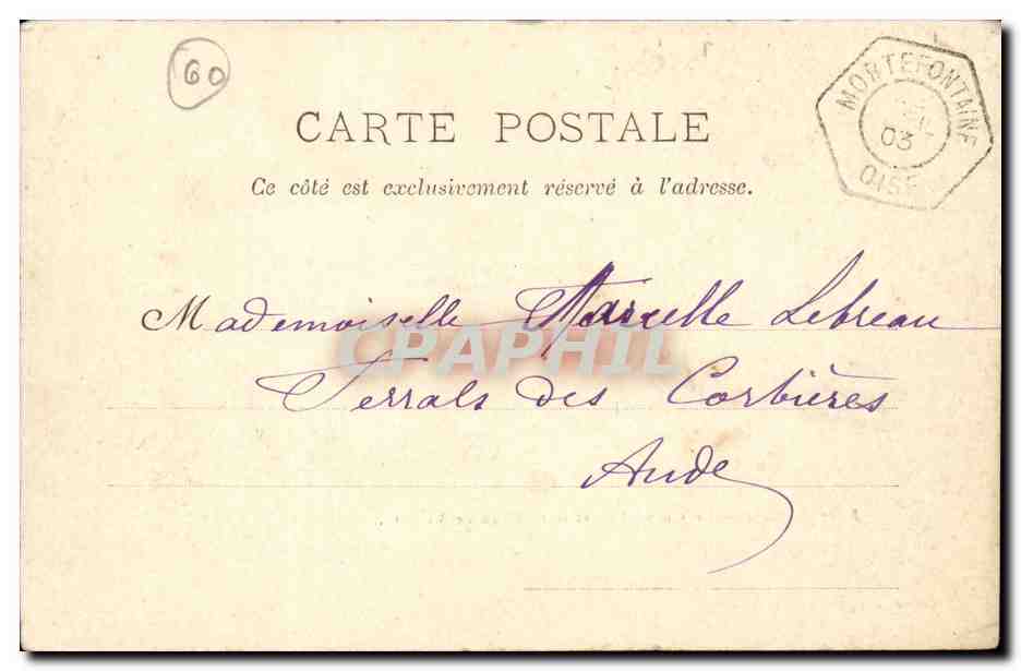 Mortefontaine — Le Grand Lac et le Château de Vallière — L. Lesouds, édit., Mortefontaine (Oise) — Reverso