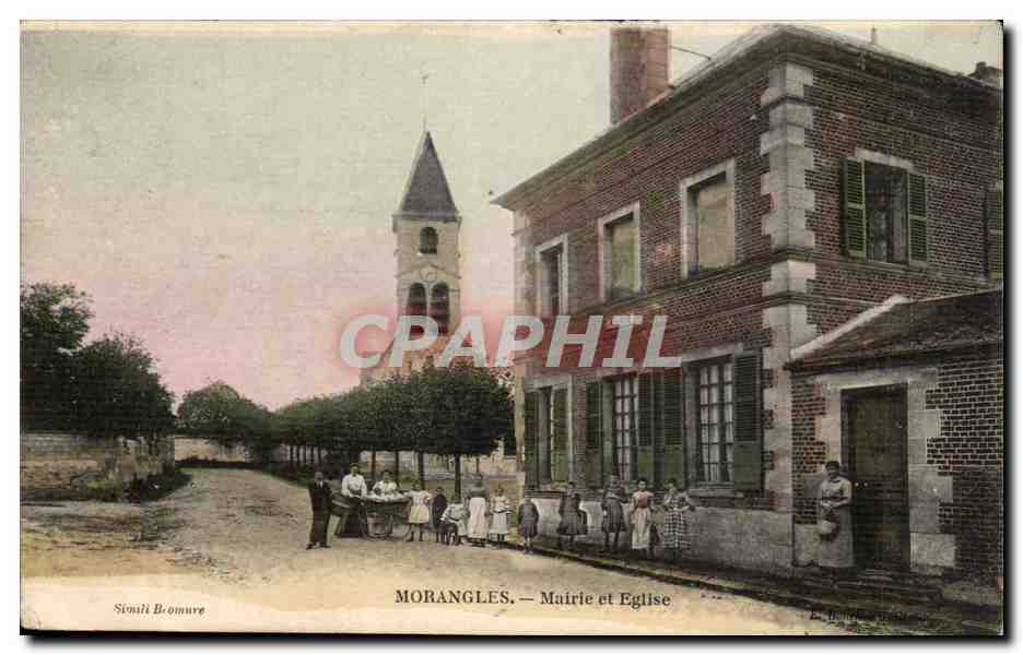 Morangles — Ayuntamiento y Iglesia — Simili Bromure