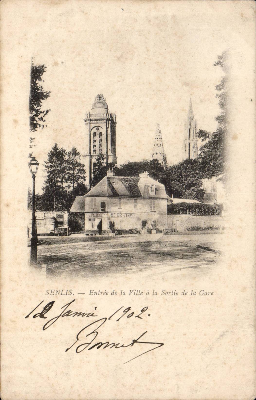 SENLLIS — Entrée de la Ville à la Sortie de la Gare — J. Jamie, 1902