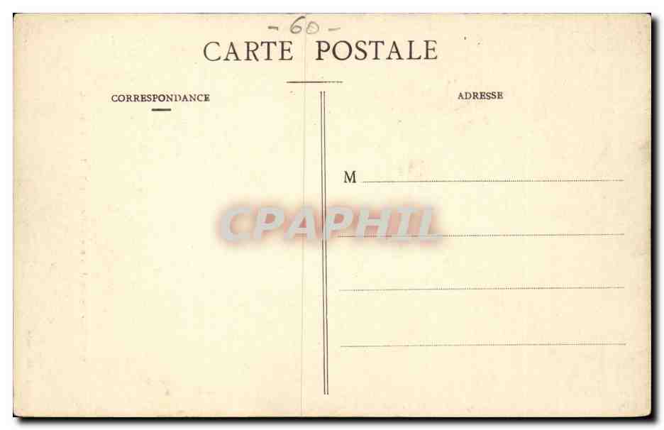 Senlis CPA Entree du vieux chateau et hotel des TRois ponts — Rückseite
