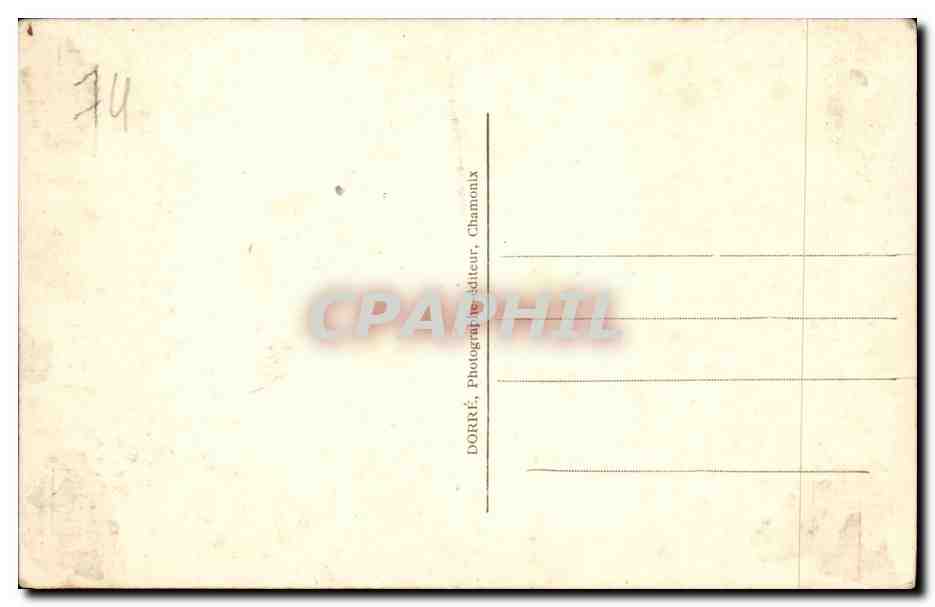 CPA Chamonix Mer de glace — Verso