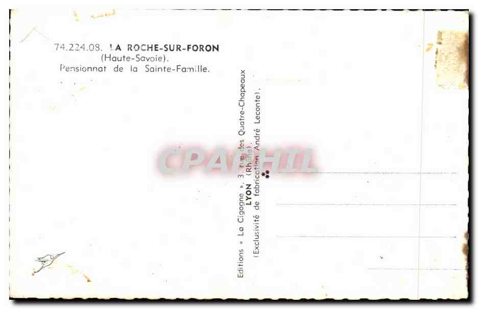 Pensionnat de la Sainte-Famille — La Roche-sur-Foron (Haute-Savoie) — Éditions La Cigogne — Reverso