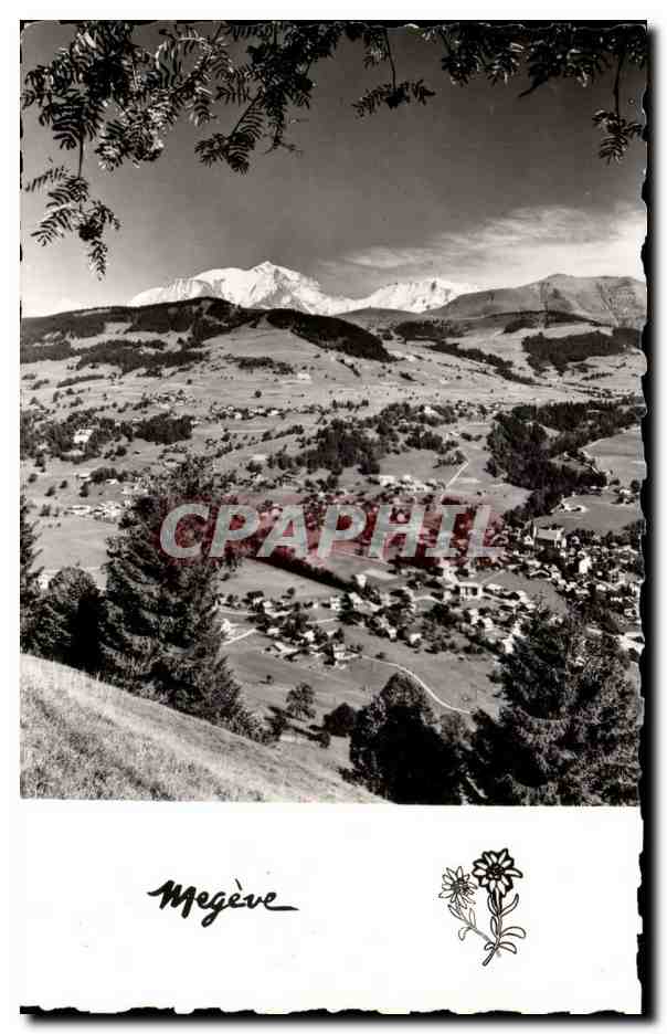 CPM Megeve et le mont d'Arbois et le Mont blanc