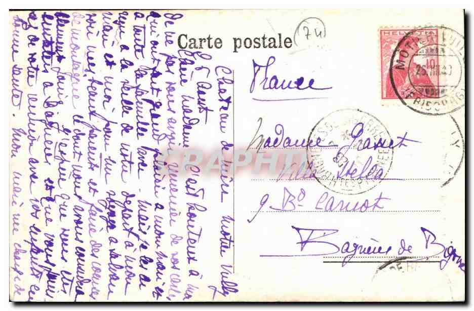Chamonix CPA Le Mont Blanc — Verso