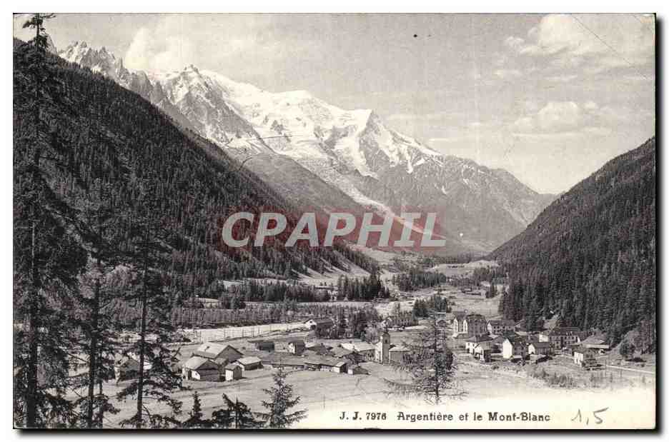 CPA argentiere et le Mont Blanc