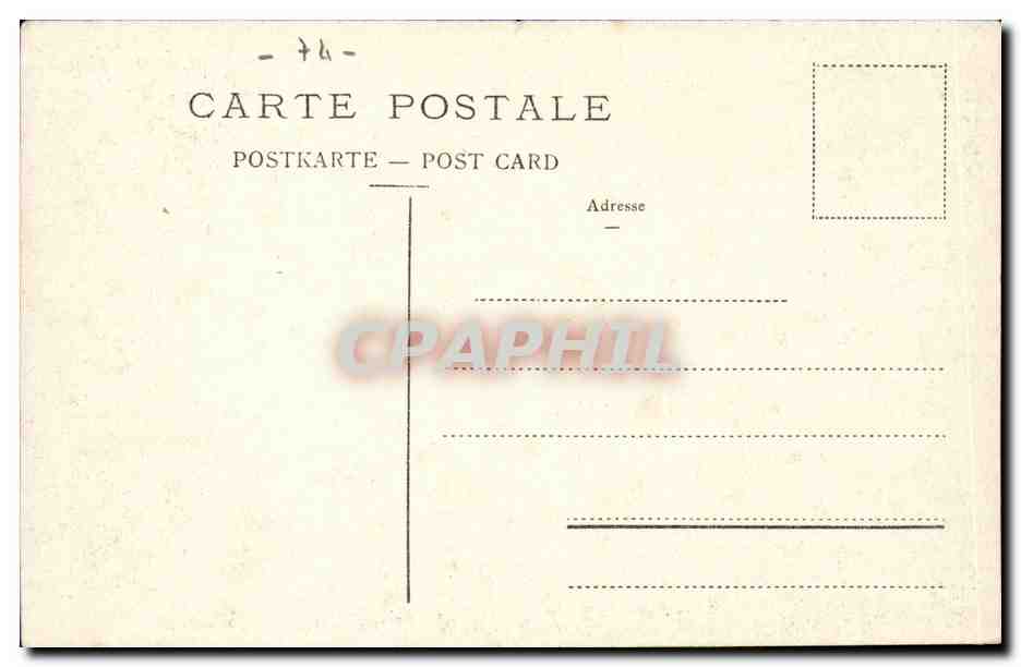 CPA Chamonix — Verso