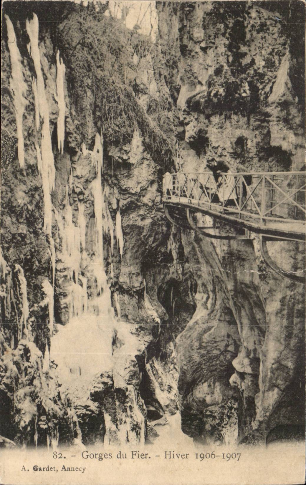 Gorges du Fier — Hiver 1906-1907 — A. Gardet, Annecy