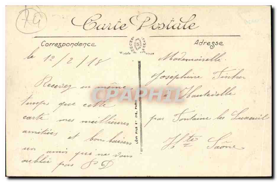 Lac d'Annecy — Menton et la Dent de Lanton — LL. — n°198 — Verso