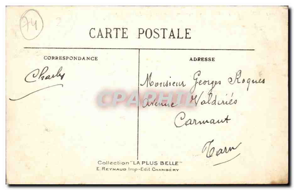 Modane Ville CPA les nouvelles casernes et le fort de SAppey — Rückseite