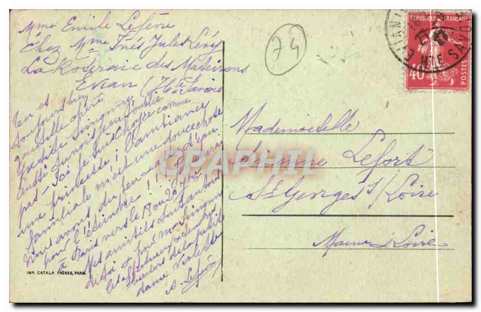 Evian les Bains CPA Promenade en barque — Verso
