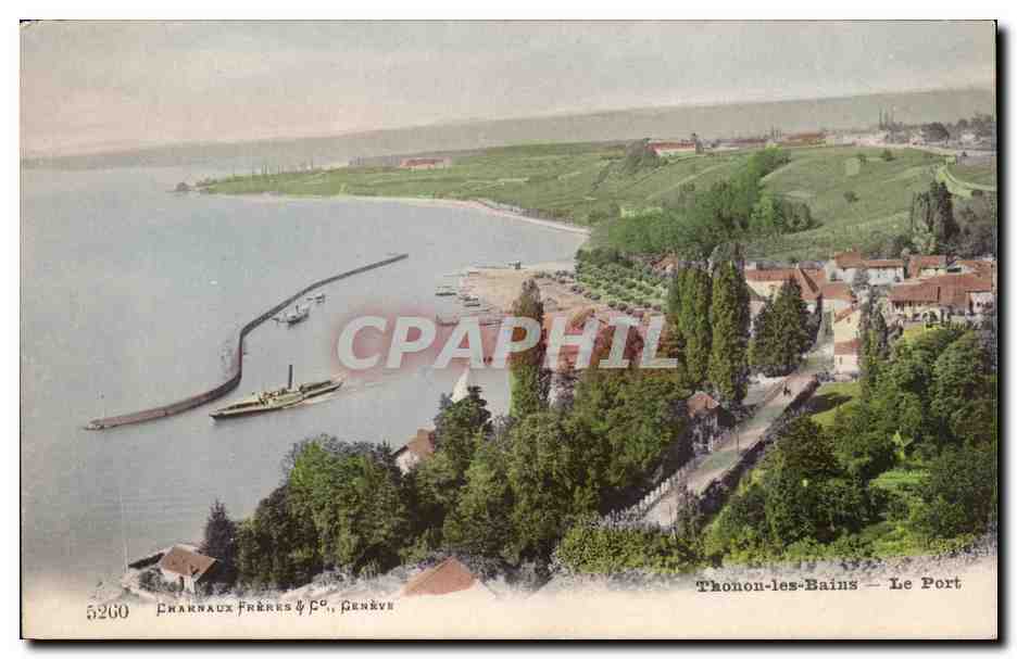 CPA Thonon les Bains Le port