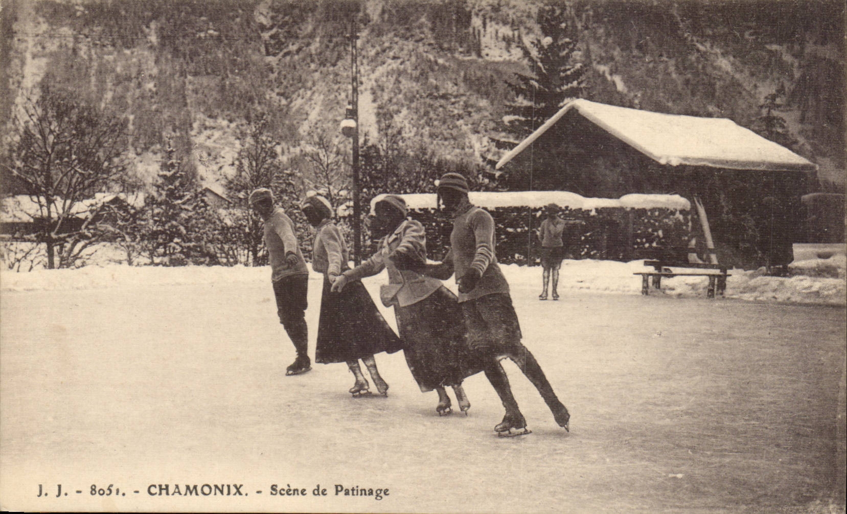 Chamonix — Scène de Patinage — J.J. n°8051