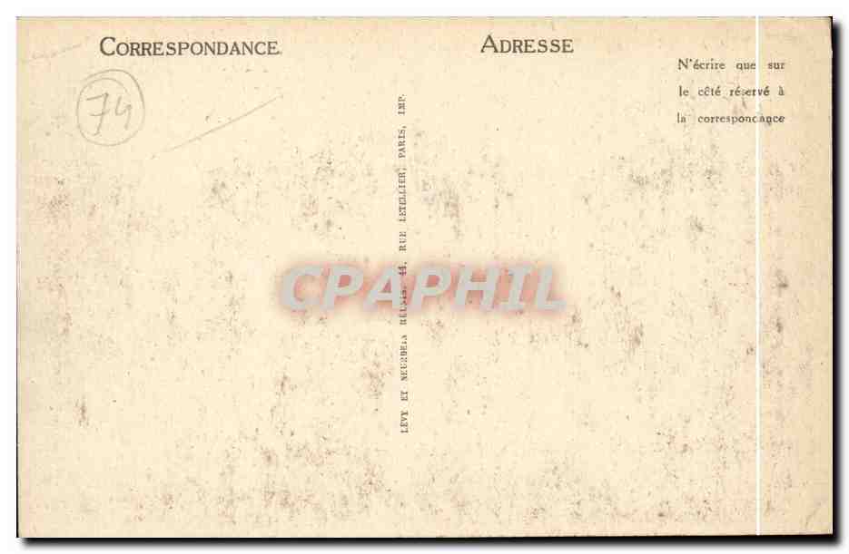 CPA Thonon les Bains Le casino — Verso