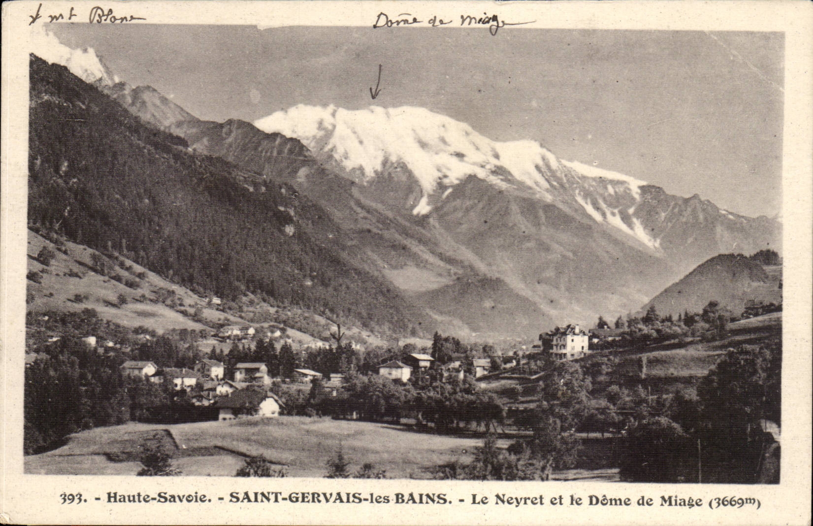 Saint-Gervais-les-Bains — Le Neyret et le Dôme de Miage (3669m) — L. Morand, phot.-édit. (Haute-Savoie)