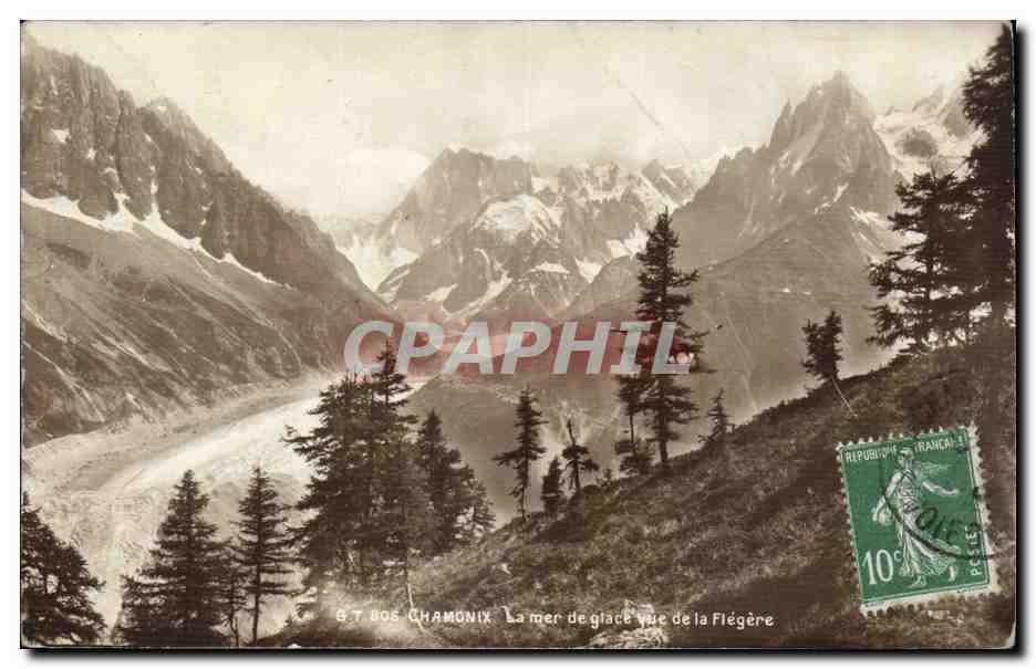 CPA Chamonix La mer de glace et vue de la flegere