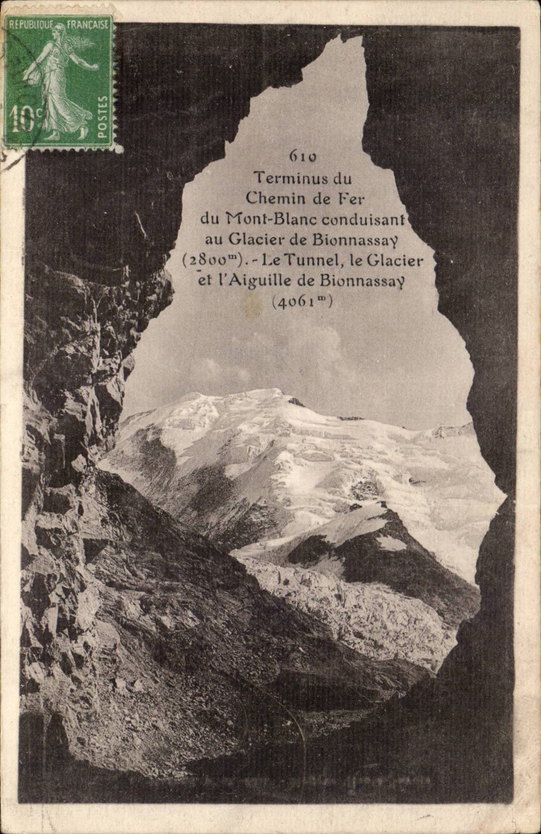 Vue du Glacier de Bionnassay et de l'Aiguille de Bionnassay — L. Morand, Haute-Savoie, n°610