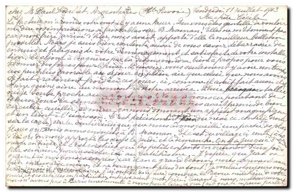 Village et Glacier du Tour — J. J. 8109 — Reverso