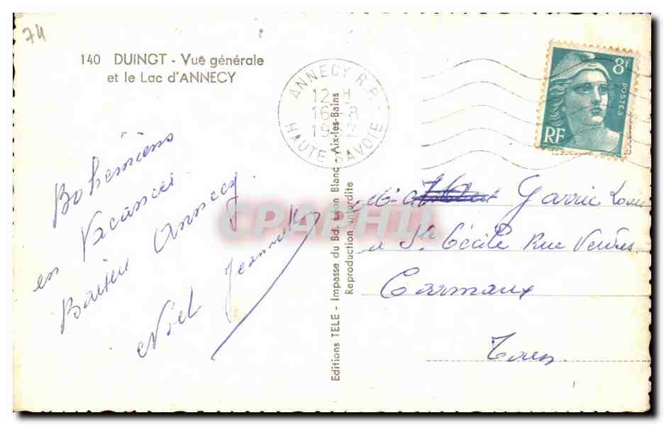 Vue générale d'Annecy — Lac d'Annecy — Éditions TELE — Reverso