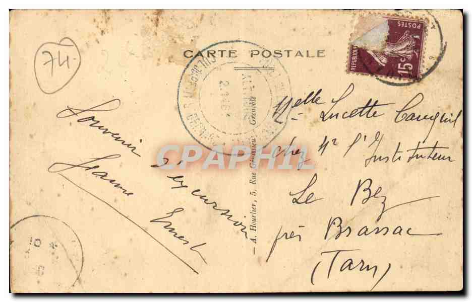 CPA SAvoie Les chiens du St Bernard (dog) — Back