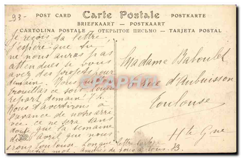CPA Savoie Lac du Bourget Le grand port un jour de regates — Rückseite