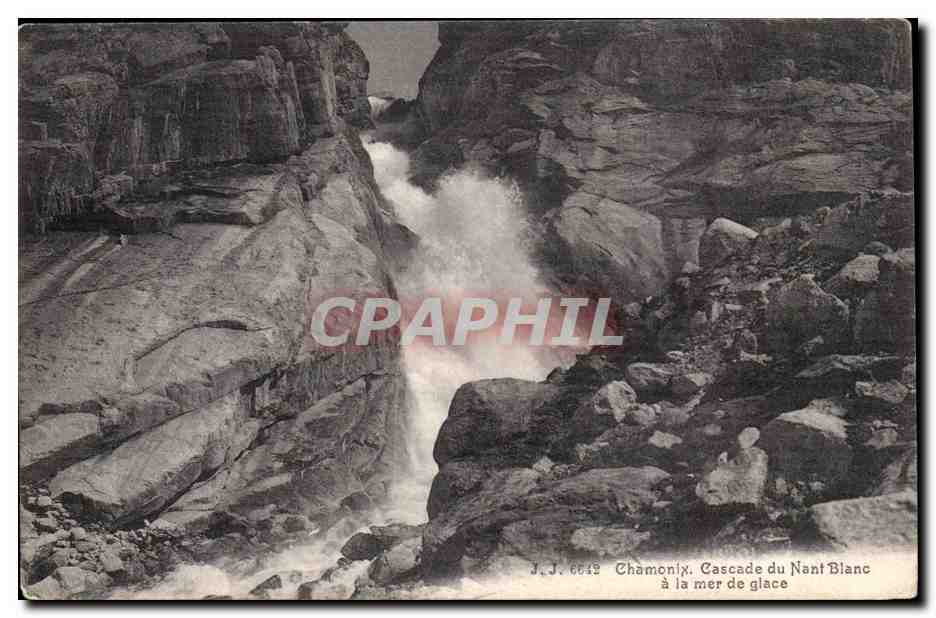 CPA Savoie Chamonix Cascade du Mont Blanc a la mer de glace