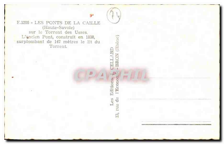 Pont suspendu de La Caille — Haute-Savoie — Éditions L'Cellard — Reverso