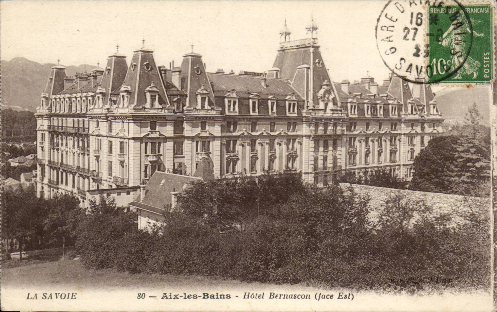 Aix les Bains CPA Hotel Bernascon (face Est)